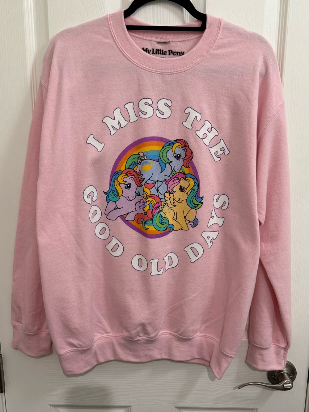 My Little Pony Pastel Pink Graphic Crewneck Sweatshirt